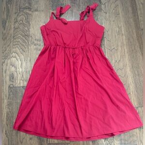 Clarisbelle Women's Tie-Shoulder Mini Dress in Red size XL